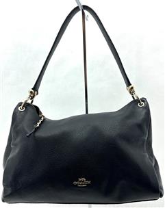 Coach F28966 Mia Black Pebble Leather Shoulderbag 12x9x3.5 Good Buya